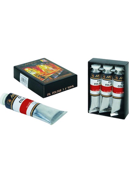 107 Yağlı Boya Scarlet 3 x 50 ml Kırmızı