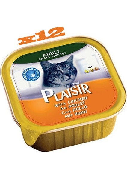 Tavuk Etli Pate Yaş Kedi Maması 100 gr x 12 Adet