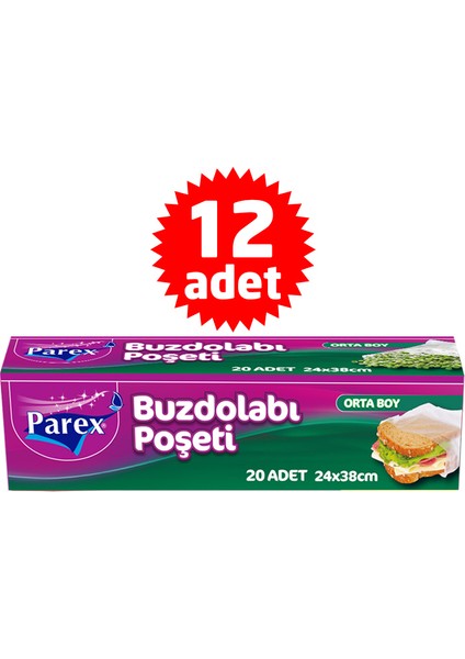 Buzdolabı Poşeti Orta Boy 12'li