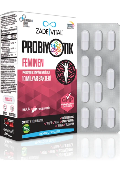 Zade Vital Probiyotik Feminen 30 Kapsül