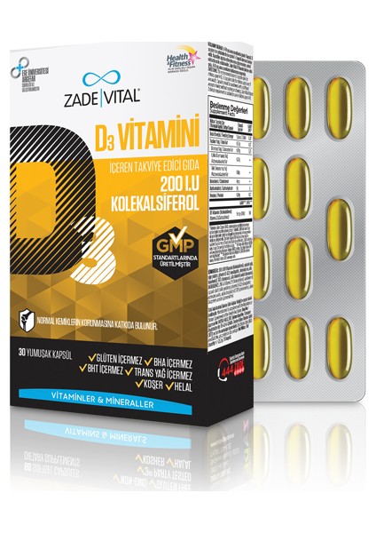 Vitamin D3 Blister 30 Kapsül