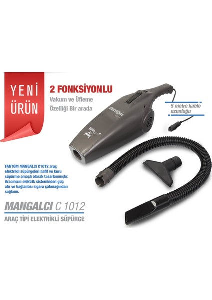 Mangalcı Araç Tipi Elektrikli Süpürge