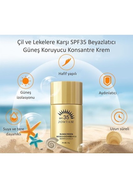 Çil ve Lekelere Karşı SPF35 Güneş Koruyucu Konsantre Krem 30 gr