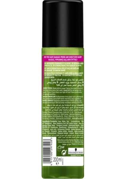 Glıss Sıvı Saç Kremi 200 ml Bıo