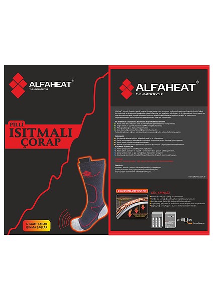 Alfaheat Pilli Isıtmalı Çorap