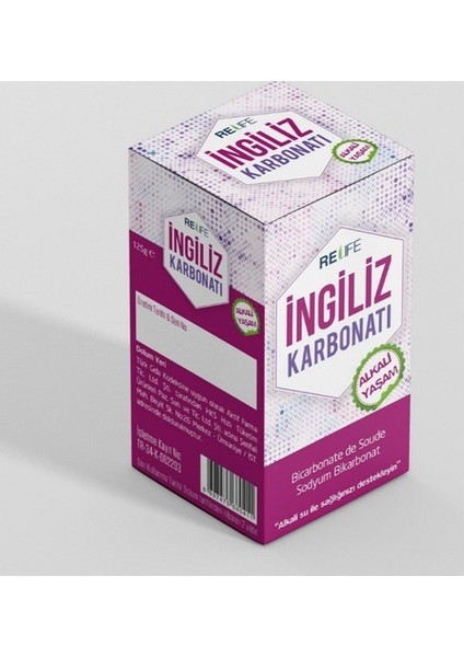 4 Adet x Ingiliz Karbonatı Alkali Yaşam 125GR Sodyum Bikarbonat