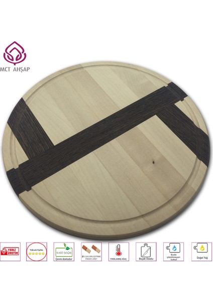 - Akçaağaç & Wenge Doğal Ahşap Kesme ve Sunum Tahtası 706 Q fiyatları