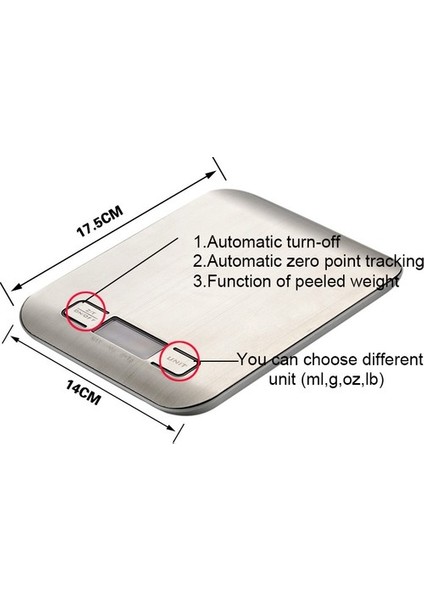 Dijital Hassas Mutfak Terazisi 5000 gr modelleri