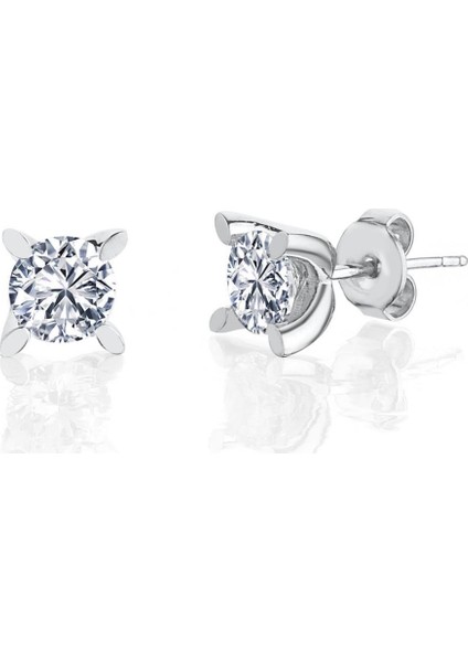 1.50 Karat Effective Diamond Markiz Esinti Tektaş Gümüş Küpe