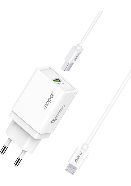 Akıllı Hızlı Şarj Aleti Micro USB Kablo-Adaptör