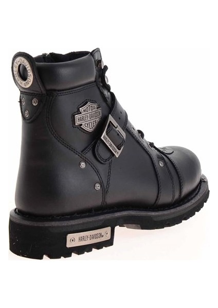 Brake Buckle Black Deri Erkek Bot