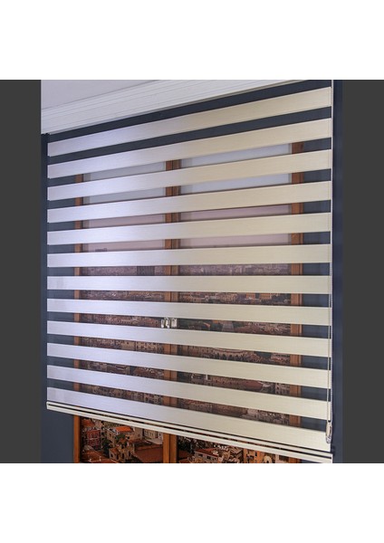 Zebra Perde Krem Bamboo 70 x 200 cm