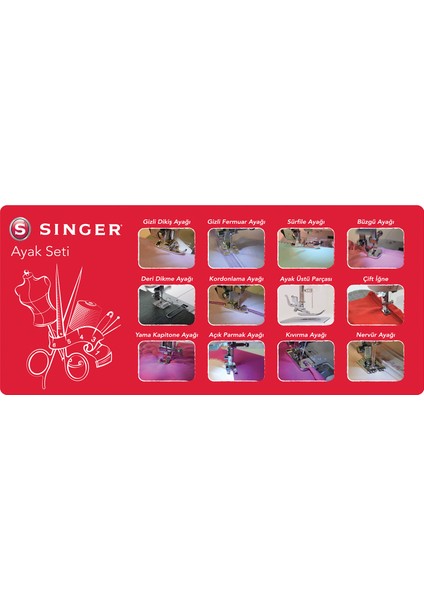 5 -6-7 mm Dikiş Makinası Ayak Seti