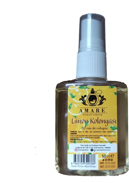 Limon Kolonyası 50 ml x 10