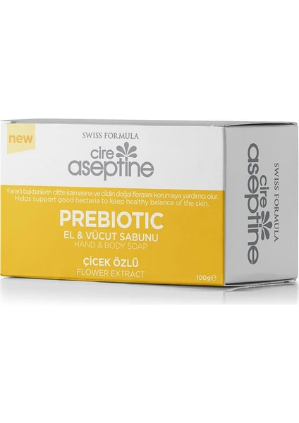 Cire Aceptine Cire Aseptine Prebiotic El ve Vücut Sabunu 100 Gr- Çiçek Özlü