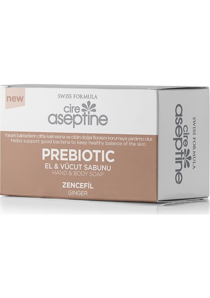 Cire Aseptine Prebiotic El ve Vücut Sabunu 100 Gr- Zencefil