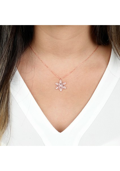 Kar Tanesi Tasarım Gümüş Kadın Kolye fiyatları