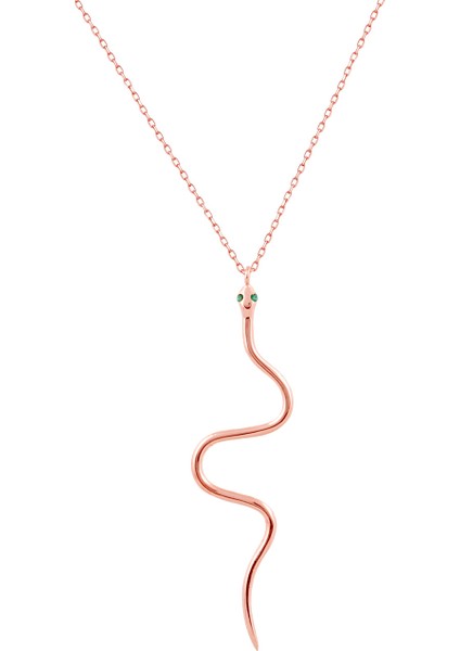 Yılan Figürlü Gümüş Kadın Kolye