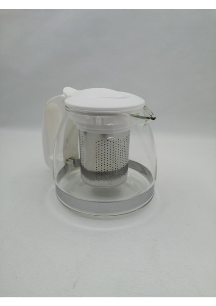 700 ml Çelik Süzgeçli Cam Demlik-Beyaz modelleri