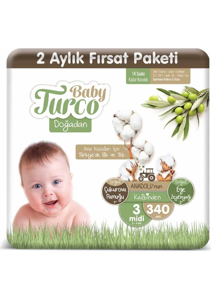 Baby Turco Doğadan 3 Numara Midi 340'lı