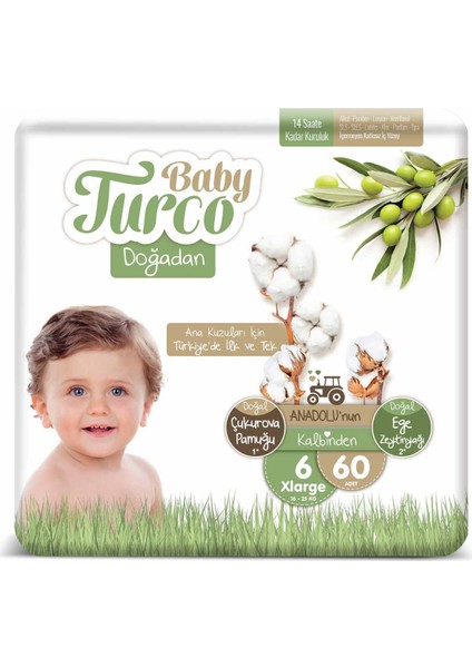 Baby Turco Doğadan 6 Numara Xlarge 60'lı