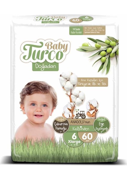 Baby Turco Doğadan 6 Numara Xlarge 60'lı