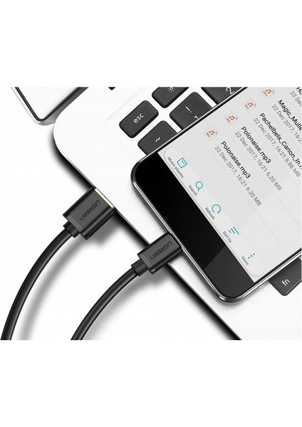 USB Type-C Şarj ve Data Kablosu Siyah 1 Metre