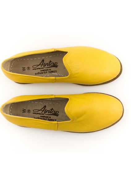 Deri Sarı Kadın Klasik Gaziantep Yemeni indirimleri