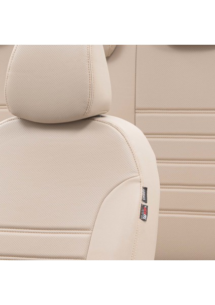 Audi A4 1994-2000 Özel Üretim Koltuk Kılıfı New York Design Bej modelleri