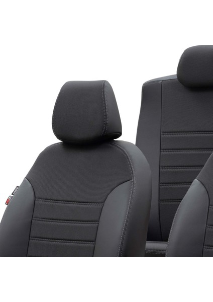Audi A5 2011-2016 Özel Üretim Koltuk Kılıfı Paris Design Füme - Siyah