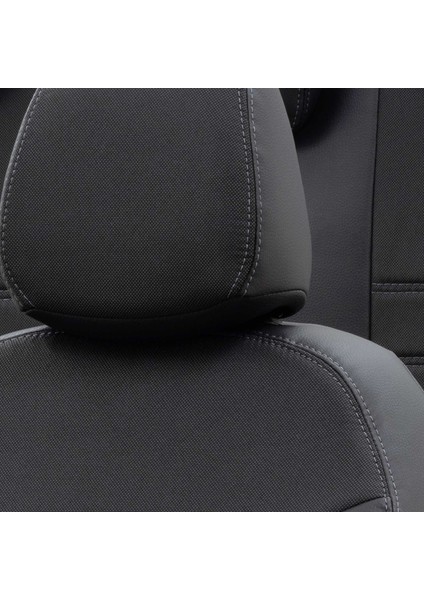 Audi A5 2011-2016 Özel Üretim Koltuk Kılıfı Paris Design Füme - Siyah