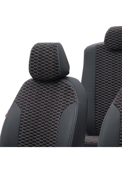 BMW 3 Serisi 2012-2019 F30 Özel Üretim Koltuk Kılıfı Tokyo Design Tay Tüyü Siyah - Beyaz fırsatları