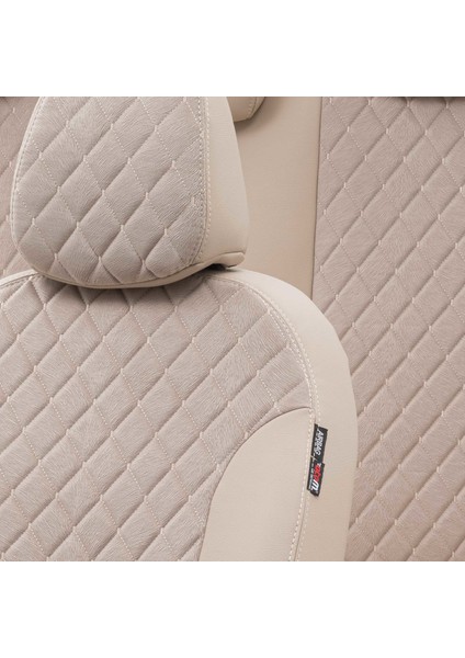 BMW X3 2010-2017 F25 Özel Üretim Koltuk Kılıfı Madrid Design Tay Tüyü Bej modelleri