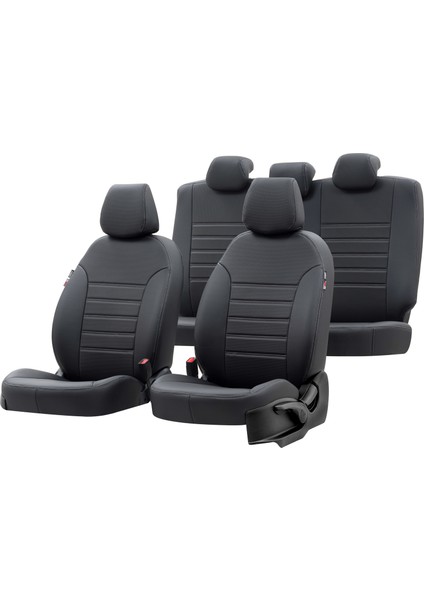 BMW X3 2003-2010 E83 Özel Üretim Koltuk Kılıfı New York Design Siyah