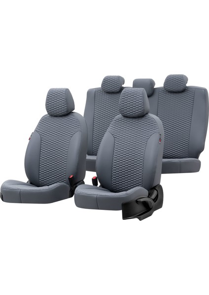 Chevrolet Rezzo 2004-2008 Özel Üretim Koltuk Kılıfı Tokyo Design Deri Füme