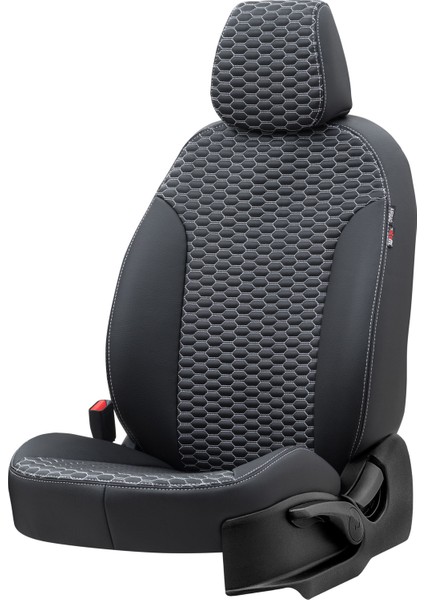 Citroen C2 2004-2008 Özel Üretim Koltuk Kılıfı Tokyo Design Deri Siyah - Beyaz fiyatları