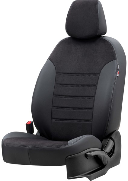 Citroen C-Elysee 2012-2017 Özel Üretim Koltuk Kılıfı London Design Siyah