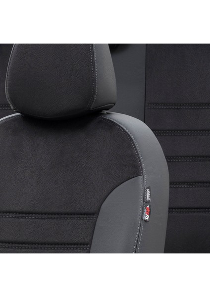 Citroen C-Elysee 2012-2017 Özel Üretim Koltuk Kılıfı London Design Siyah