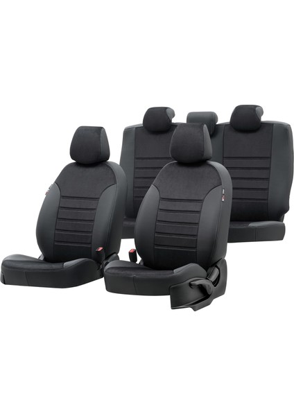 Citroen C4 Picasso 2006-2013 5 Kişi Özel Üretim Koltuk Kılıfı Milano Design Siyah