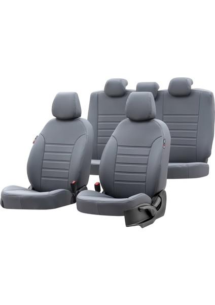 Citroen C3 2016-Sonrası Özel Üretim Koltuk Kılıfı İstanbul Design Füme