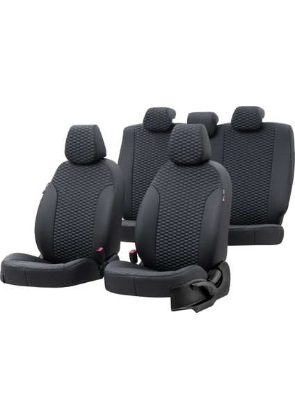 Fiat Stilo 2001-2006 Özel Üretim Koltuk Kılıfı Tokyo Design Deri Siyah