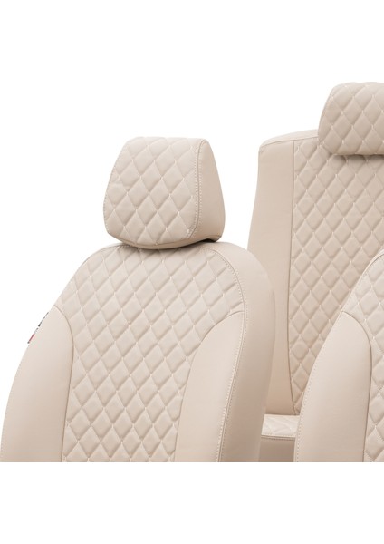 Ford Fiesta 2008-2017 Özel Üretim Koltuk Kılıfı Madrid Design Deri Bej fırsatları