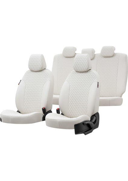 Ford S-Max 2006-2015 5 Kişi Özel Üretim Koltuk Kılıfı Amsterdam Design Deri Fildişi