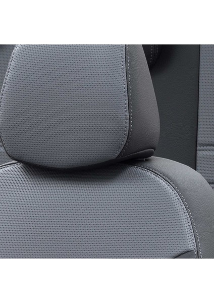 Ford Transit Custom 2012-Sonrası 7+1 (8 Kişi) Özel Üretim Koltuk Kılıfı New York Design Füme - Siyah indirimleri