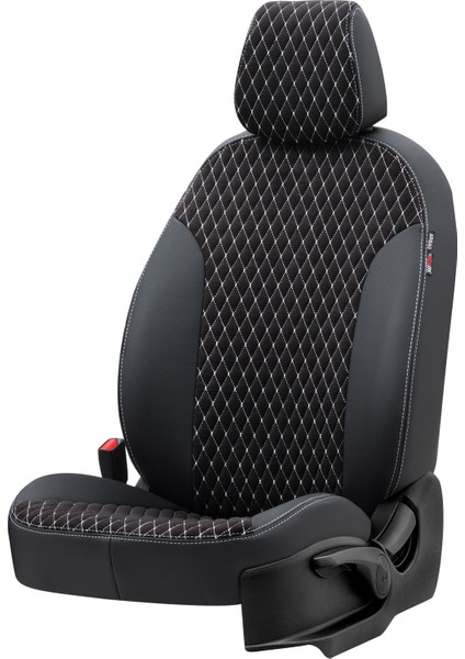 Ford Focus 2011-2019 Özel Üretim Koltuk Kılıfı Amsterdam Design Tay Tüyü Siyah - Beyaz fiyatları