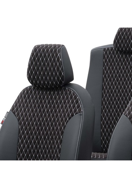 Ford Focus 2011-2019 Özel Üretim Koltuk Kılıfı Amsterdam Design Tay Tüyü Siyah - Beyaz fırsatları