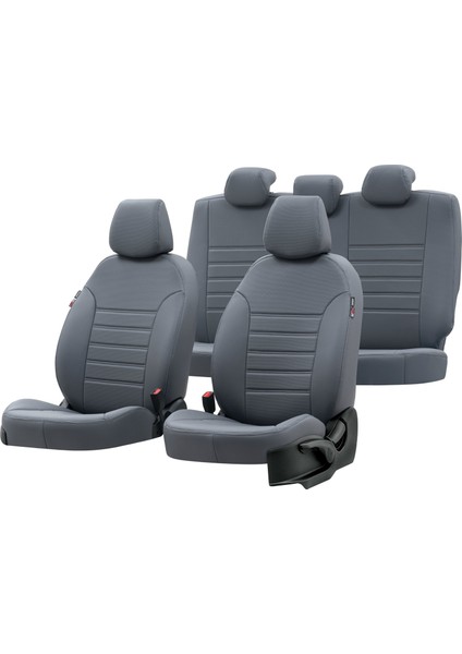 Honda Accord 1998-2002 Özel Üretim Koltuk Kılıfı New York Design Füme