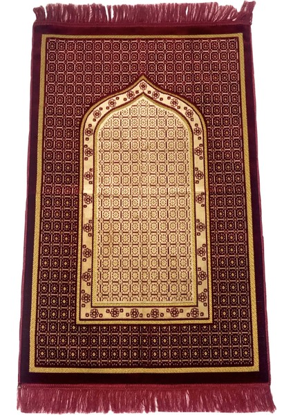 Dodya Seccade  500gr Lüks Pamuk Seccade  Kare Desen  70x110cm  Bordo