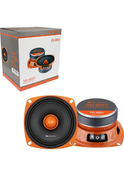 Oto Mıdrange 10cm 300W 60W Rms Pro 2 Adet Edıson Ed-Mr4