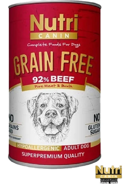 Nutri Canin Tahılsız Sığır Etli & Tatlı Patatesli Köpek Konservesi 400 gr